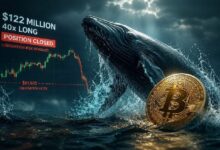 الحوت البيتكوين يُفرغ صفقة شراء برافعة 40x بقيمة 122 مليون دولار قبل التصفية المحتملة