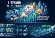 نشاط شبكة Litecoin يتضاعف ثلاث مرات: هل يستطيع LTC استغلال الزخم المؤسسي لتحقيق قمم جديدة؟