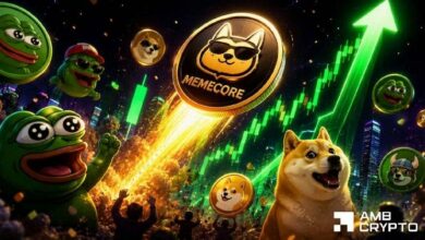 **عملة MemeCore تقود الارتفاع بنسبة 11.2% مع صعود العملات الميمية 8% – الثيران تستهدف 1.7 دولار**