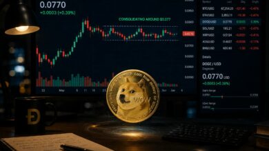 حجم تداول DOGE يجف، لكن تراكم الحيتان يلمح إلى حركة أكبر