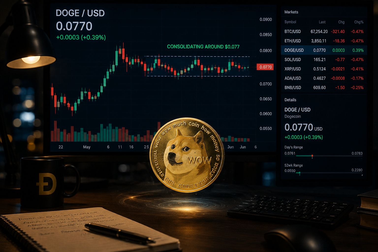 حجم تداول DOGE يجف، لكن تراكم الحيتان يلمح إلى حركة أكبر