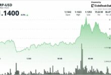 ارتفاع XRP بنسبة 3% مع تحول اختراق 1.14 دولار إلى اختبار دعم