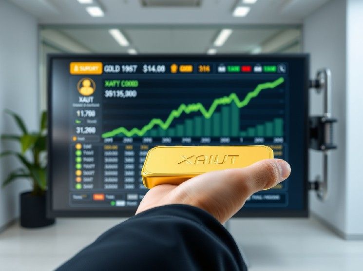 عنوان مترجم: أبراكساس كابيتال تنقل 15.96 مليون دولار من عملة XAUT المدعومة بالذهب خارج البورصات