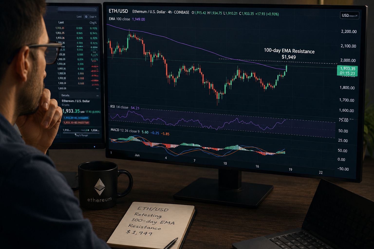 إيثيريوم يحافظ على 1,900 دولار: هل يتشكل أخيرًا الاختراق الكبير التالي؟