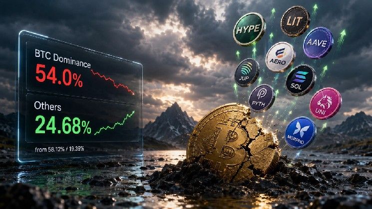 هيمنة البيتكوين تسجل أدنى مستوى في شهر مع انطلاق العملات البديلة الرابحة