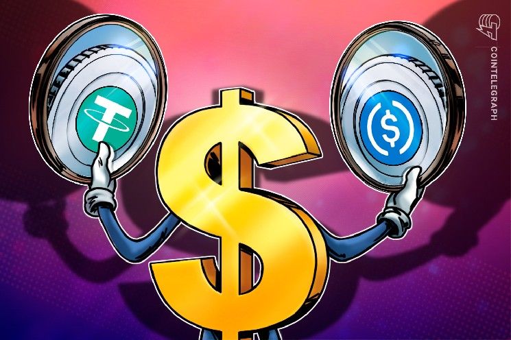 USDT يتفوق في المدفوعات، USDC يتصدر التمويل اللامركزي مع انقسام العملات المستقرة: Dune