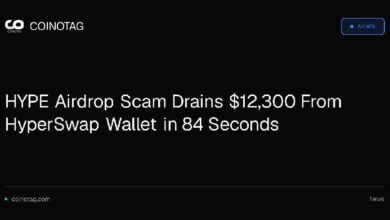 احتيال "HYPE" الجوي يسحب 12,300 دولار من محفظة HyperSwap في 84 ثانية