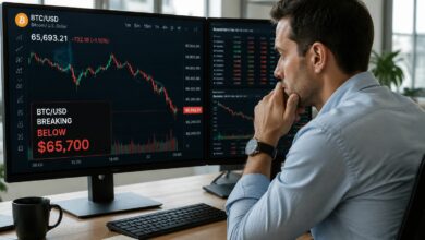 انخفاض سعر البيتكوين إلى ما دون 65,800 دولار: هل نقترب من تصحيح أعمق؟