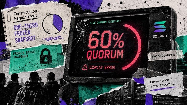 اقتراب أول تصويت حوكمة في سولانا مع خطأ في عرض نسبة النصاب البالغة 60%