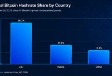 تراجع هيمنة الولايات المتحدة على تعدين البيتكوين من الربع الأول إلى الربع الثالث مع تقدم الدول المنافسة