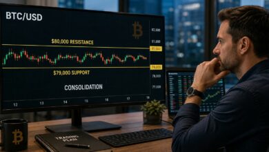 بيتكوين يصطدم بمقاومة مع تعرض 2.9 مليار دولار من المراكز الطويلة للخطر دون 68,000 دولار