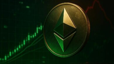 إيثيريوم يستقر فوق المتوسطات المتحركة لكنه يتوقف عند 200 نقطة تحت EMA200