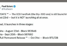 شوكة بيتكوين ECX الصلبة تنقسم إلى 3 إطلاقات حتى أكتوبر