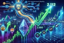 ZEC وSOL وXRP ترتفع بشكل كبير مع كسر إيثريوم أعلى مستوى في شهرين