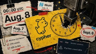 إذا كنت تستخدم بطاقة Cypher أو Osmosis، فستتوقف مدفوعاتك الليلة وقد تختفي المحافظ غير المدعومة معها