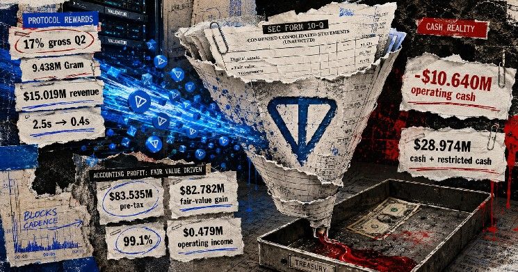 استراتيجية TON تجني 15 مليون دولار من Staking غرام بينما حرق العمليات 10.6 مليون دولار نقدًا