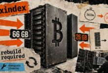 قاعدة بيانات عقد البيتكوين المخفية تقلصت بـ40 جيجابايت، لكن فقط إذا أعاد المشغّلون بنائها