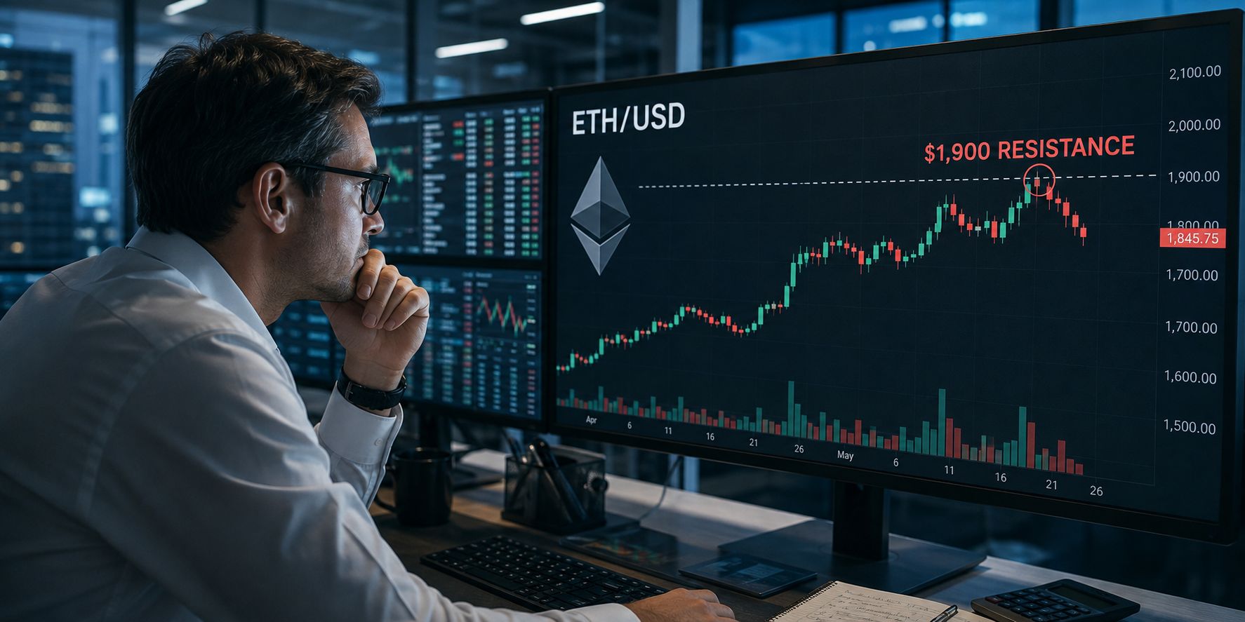 إيثيريوم تكافح قرب 1900 دولار وسط رهانات BitMine على تفوقها على بيتكوين