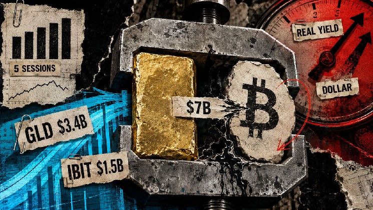 المستثمرون ضخوا 7 مليارات دولار في البيتكوين والذهب خلال خمسة أيام هروبًا من أزمة الدولار المتسارعة