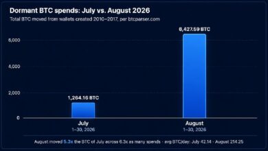 المتبنون الأوائل للبيتكوين يتحركون مع تحويل 6,427 عملة بقيمة 500 مليون دولار في أغسطس