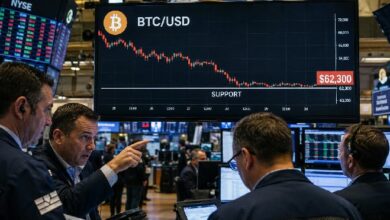 بيتكوين يحافظ على دعم 62,300 دولار مع محاولة تعافٍ قصير المدى