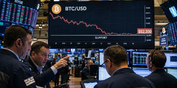 بيتكوين يحافظ على دعم 62,300 دولار مع محاولة تعافٍ قصير المدى