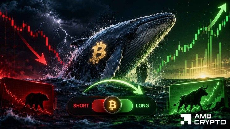 حيتان البيتكوين تتجه للشراء بـ86 مليون دولار بينما يبقى الأفراد على البيع: هل تهبط عملة BTC إلى 60 ألف دولار؟