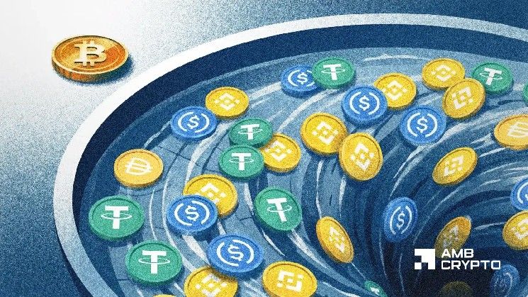 تدفق 16 مليار دولار من العملات المستقرة مقابل طلب 10,883 بيتكوين: ما الذي يحدث حقًا؟