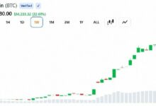 بيتكوين تقفز 10,000 دولار في أسبوع وخسائر المتداولين على المكشوف تبلغ 3 مليارات