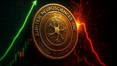 أسهم Jupiter Neurosciences تنهار بنسبة 44% بعد قفزتها إلى 11.14 دولار