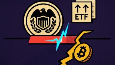 أثر الاحتياطي الفيدرالي على البيتكوين يتعمق مع تداول BTC أقل بنسبة 49% من قمته التاريخية