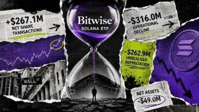 استثمر المستثمرون 267 مليون دولار في صندوق Bitwise للاستثمار في سولانا، لكن خسائر السوق محت كل الأرباح