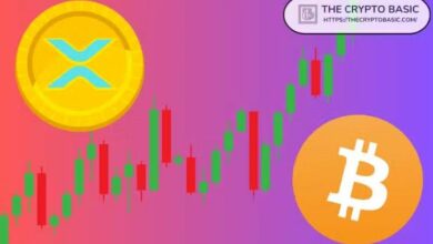 XRP يقفز 43% في أسبوع، لكن زوج XRP/BTC ما زال منخفضًا 88% مع تفوق البيتكوين بنسبة 361%