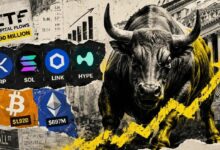 تضخ وول ستريت نحو 90 مليون دولار في العملات البديلة بينما تقفز XRP وSOL وHYPE بقوة