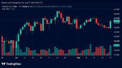 BTC يستعيد 64 ألف دولار وسط خسائر المتداولين على المكشوف بـ57.4 مليون دولار في التصفيات