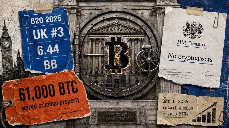 المملكة المتحدة تحتل المرتبة الثالثة عالمياً في تبني البيتكوين، لكن الأحكام القضائية تمنعها من الاحتفاظ بـ 60,000 بيتكوين كاحتياطي