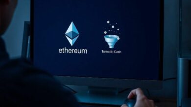 المحفظة المرتبطة بهاكر TripleA تحوّل 5 ملايين دولار من الإيثيريوم عبر تورنادو كاش