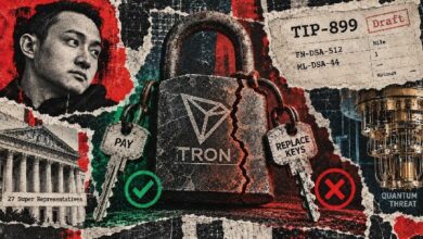 خطة TRON الكمومية قد تترك بعض المحافظ قادرة على الدفع لكن عاجزة عن استبدال مفاتيحها