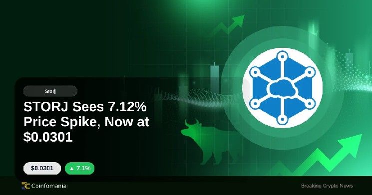 STORJ يسجل قفزة سعرية بنسبة 7.12% ليصل إلى 0.0301 دولار