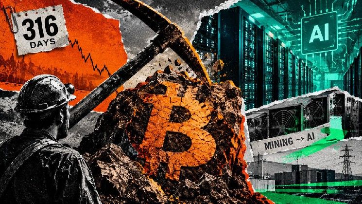 جفاف هاشريت بيتكوين لـ316 يومًا يكشف لماذا قد يجعل الذكاء الاصطناعي تراجع التعدين أصعب في الانعكاس