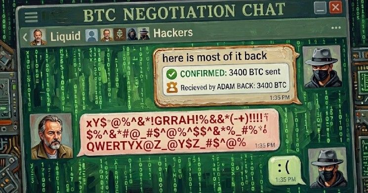 سيولة تسترد 3,400 بيتكوين بعد مفاوضات على السلسلة؛ القبعات البيضاء تحتفظ بـ 598.5 بيتكوين