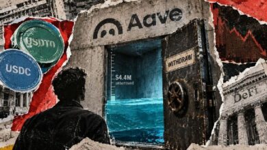 مجمع العملات المستقرة في Aave بقيمة 55 مليون دولار: 4.4 مليون دولار فقط متاحة للسحب