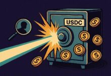 محفظة غامضة تحوّل 221 مليون دولار من USDC إلى كوينبيس
