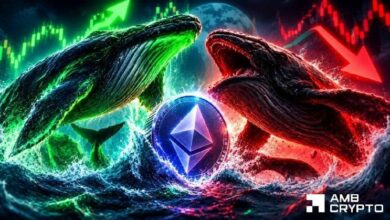 حوت إيثريوم يعود برهان 44 مليون دولار: مقاومة 2.5 ألف دولار لـ ETH ما زالت صامدة