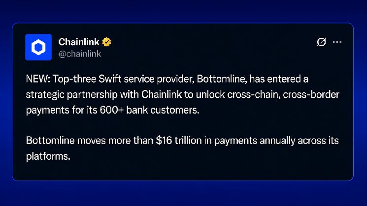 مزوّد خدمات SWIFT يعتمد Chainlink لنقل 600 بنك إلى السلسلة