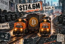 تدفقات صناديق بيتكوين المتداولة تهبط 76% قبيل عطلة عيد العمال، مع بقاء بلاك روك وفيديليتي الوحيدين الجاذبين لرؤوس أموال جديدة