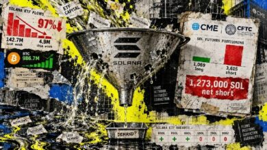 انخفاض تدفقات صناديق سولانا ETFs الأسبوعية بنسبة 97% مع تراجع مراكز البيع في عقود CME الآجلة