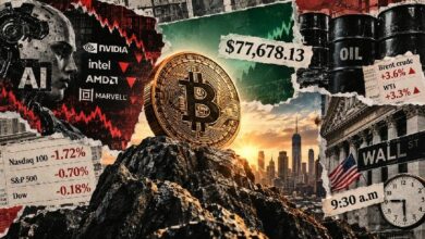 وول ستريت تترقب انهياراً يوم الاثنين – فلماذا يصمد بيتكوين قرب 78,000 دولار؟